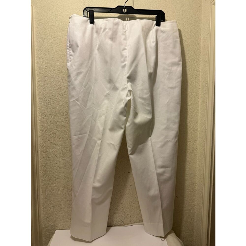 NWT Lafayette 148 New York Lexington White Cropped Straight-Leg Pants 16 - Picture 5 of 7